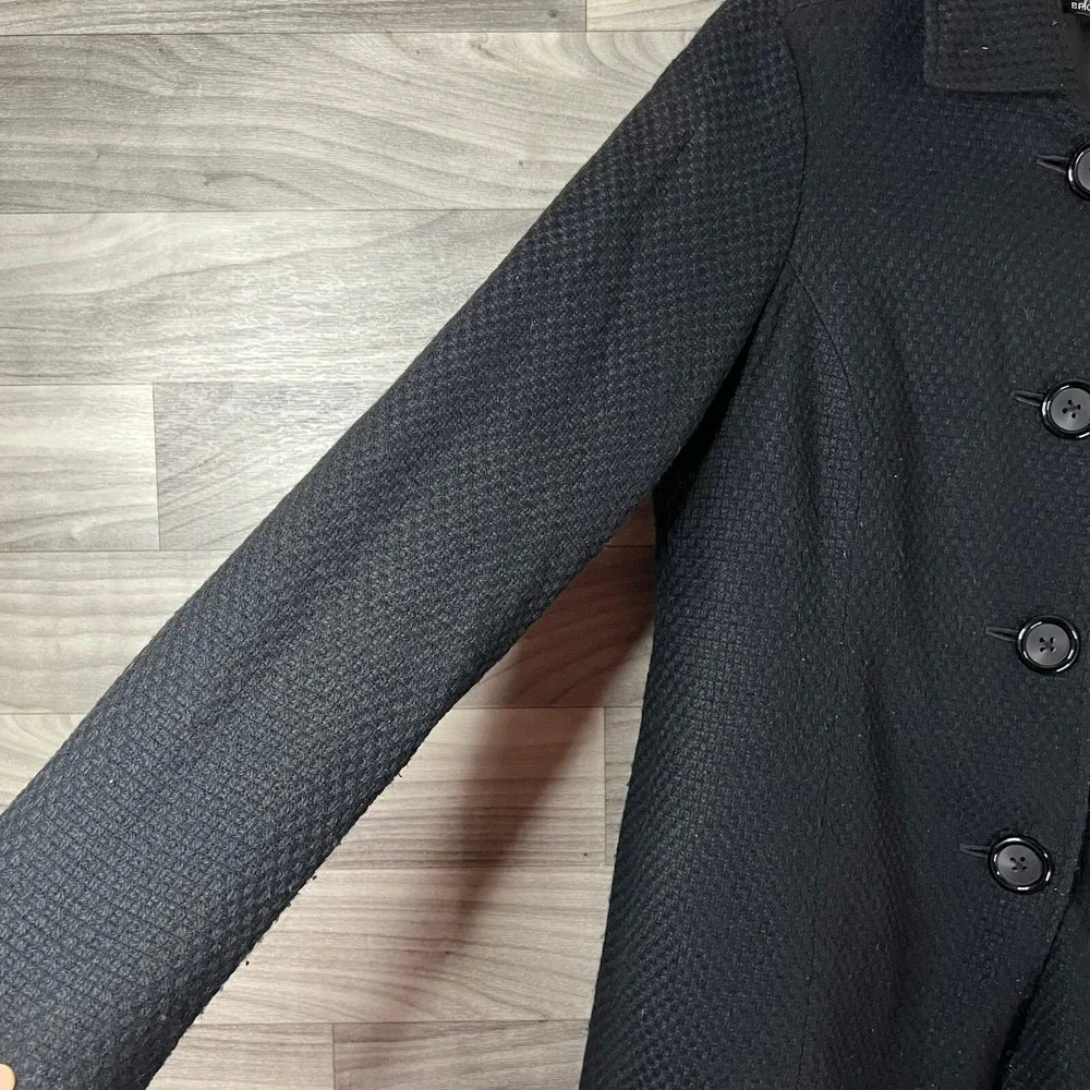 Briggs New York Peacoat Womens 8 Black Textured Acrylic Blend Button‎ Lined Warm